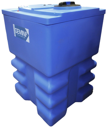 120 Gal Gemini² Dual Containment® Tank - LPE SD 1.5 - Blue - Ribbed